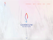 Tablet Screenshot of cambiumnutrition.com